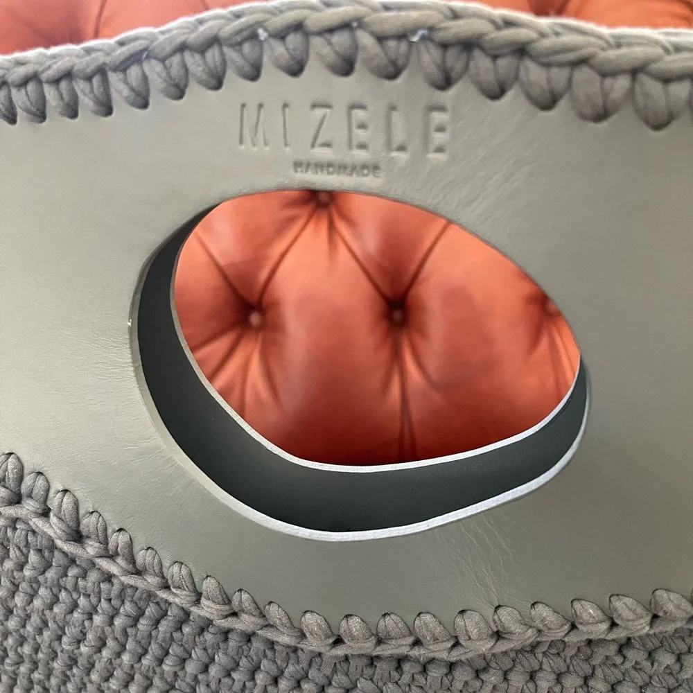 Mizele Handmade Leather & Knit Bag - Picture 5 of 13